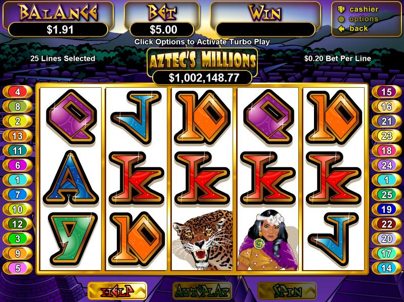 Aztec's Millions Progressive Jackpots