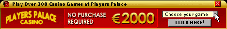 Get A Free Casino Bonus At Player's Palace Casino!