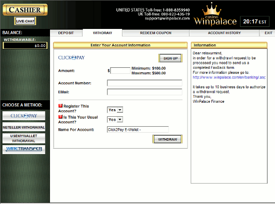 Rtg Casino Guide - Step 6 - Withdrawing Your Winnings